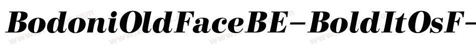 BodoniOldFaceBE-BoldItOsF字体转换