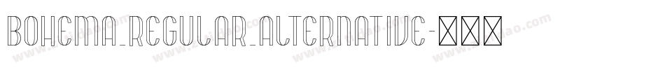 bohema_regular_alternative字体转换