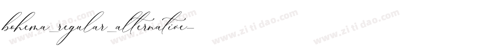 bohema_regular_alternative字体转换