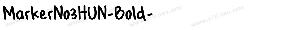 MarkerNo3HUN-Bold字体转换