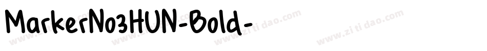 MarkerNo3HUN-Bold字体转换