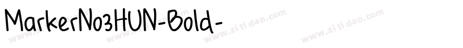 MarkerNo3HUN-Bold字体转换