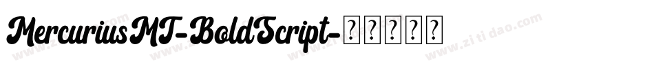 MercuriusMT-BoldScript字体转换