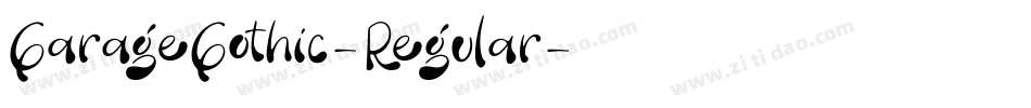 GarageGothic-Regular字体转换