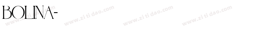 Bolina字体转换