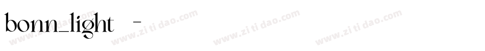 bonn_light生成器字体转换