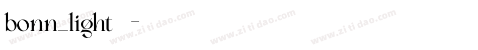 bonn_light生成器字体转换