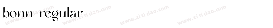 bonn_regular生成器字体转换