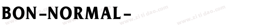 Bon-Normal字体转换