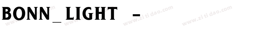 bonn_light生成器字体转换