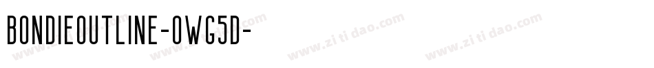 BondieOutline-owg5d字体转换