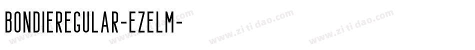 BondieRegular-eZeLm字体转换