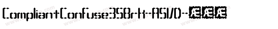 CompliantConfuse3SBrk-A5VD字体转换