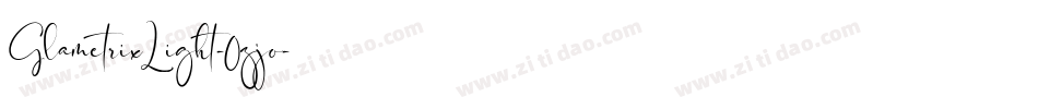 GlametrixLight-0zjo字体转换