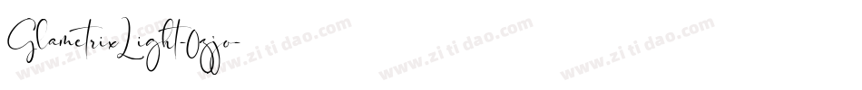GlametrixLight-0zjo字体转换