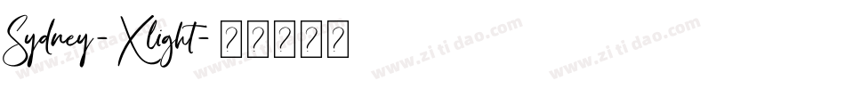 Sydney-Xlight字体转换