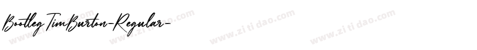 BootlegTimBurton-Regular字体转换