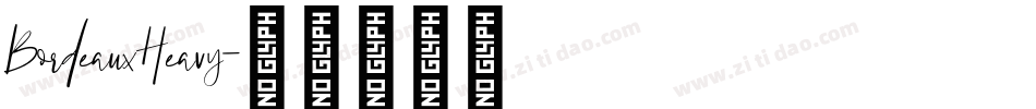 BordeauxHeavy字体转换