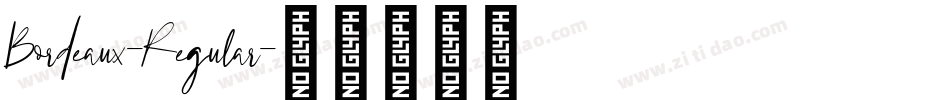 Bordeaux-Regular字体转换