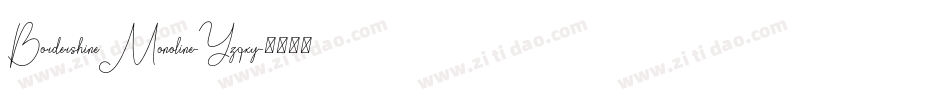 BordershineMonoline-Yzqxy字体转换