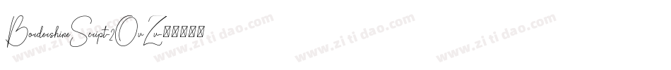 BordershineScript-2OvZv字体转换