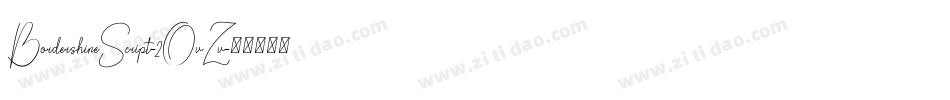 BordershineScript-2OvZv字体转换