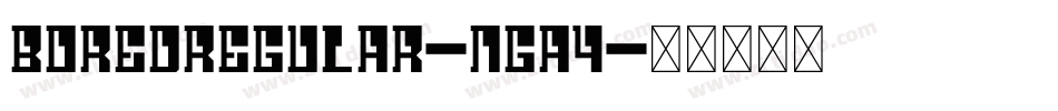 BoredRegular-nga4字体转换
