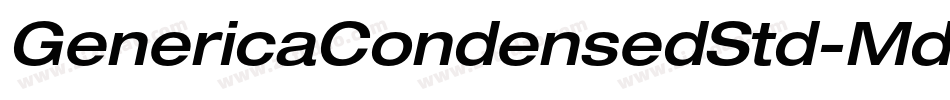 GenericaCondensedStd-Md字体转换