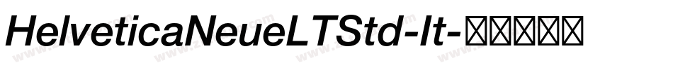 HelveticaNeueLTStd-It字体转换