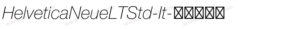HelveticaNeueLTStd-It字体转换