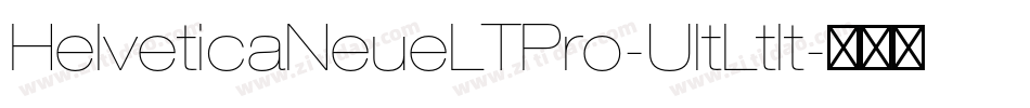 HelveticaNeueLTPro-UltLtIt字体转换
