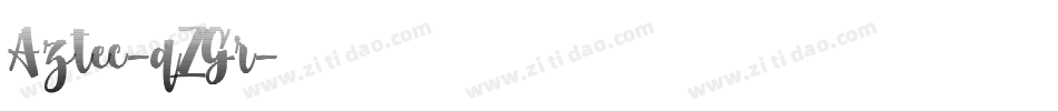Aztec-qZGr字体转换