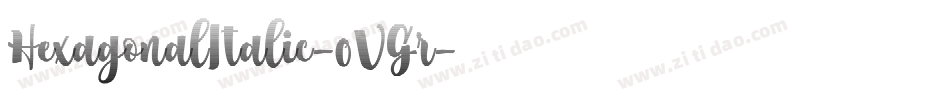 HexagonalItalic-0VGr字体转换