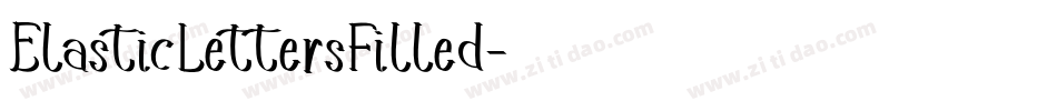 ElasticLettersFilled字体转换