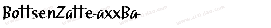 BottsenZatte-axxBa字体转换
