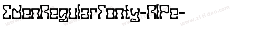 EdenRegularFonty-RlPe字体转换