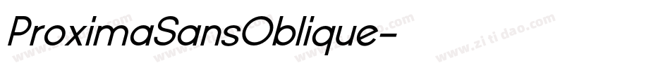 ProximaSansOblique字体转换