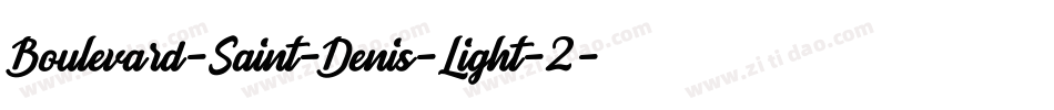 Boulevard-Saint-Denis-Light-2字体转换