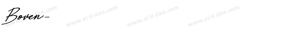 Boven字体转换