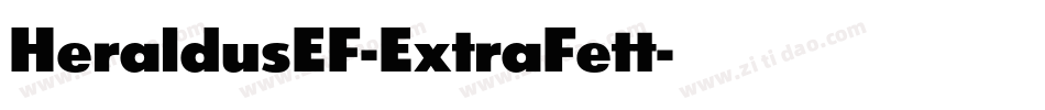 HeraldusEF-ExtraFett字体转换