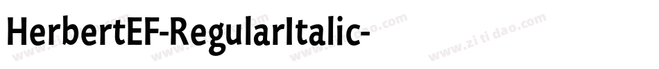HerbertEF-RegularItalic字体转换