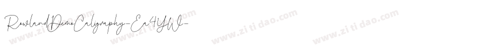 RowlandDemoCaligraphy-Ea4YW字体转换