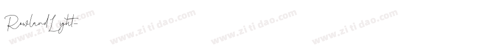 RowlandLight字体转换