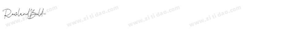 RowlandBold字体转换