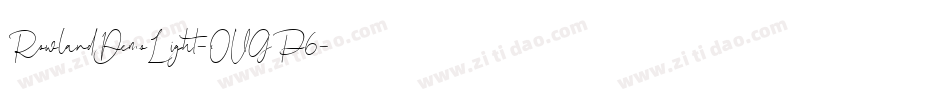 RowlandDemoLight-OVGP6字体转换