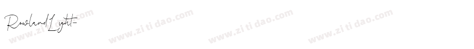 RowlandLight字体转换