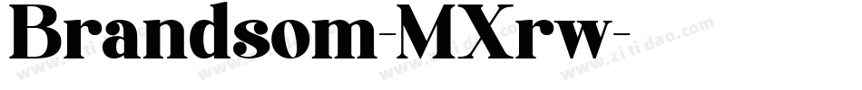 Brandsom-MXrw字体转换