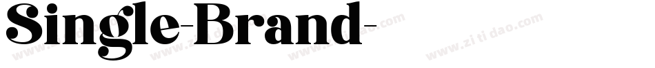 Single-Brand字体转换