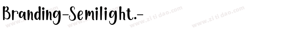 Branding-Semilight.字体转换