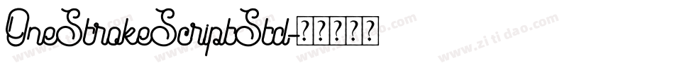 OneStrokeScriptStd字体转换